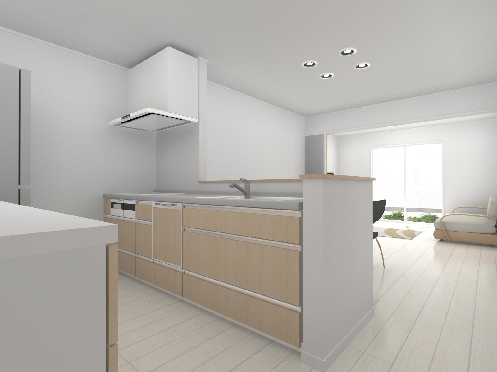 加茂郡川辺町内観パース①